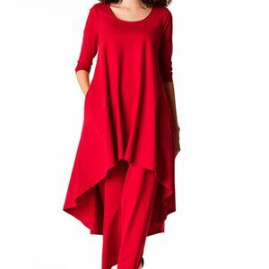 ✨ Zapelle by eShakti High-Low Tunic & Wide-Leg Pants Set (Style CL0071526) ✨